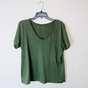 Dip Juniors Olive Green Size Xtra Large Short Sleeve T-Shirt 100% Cotton